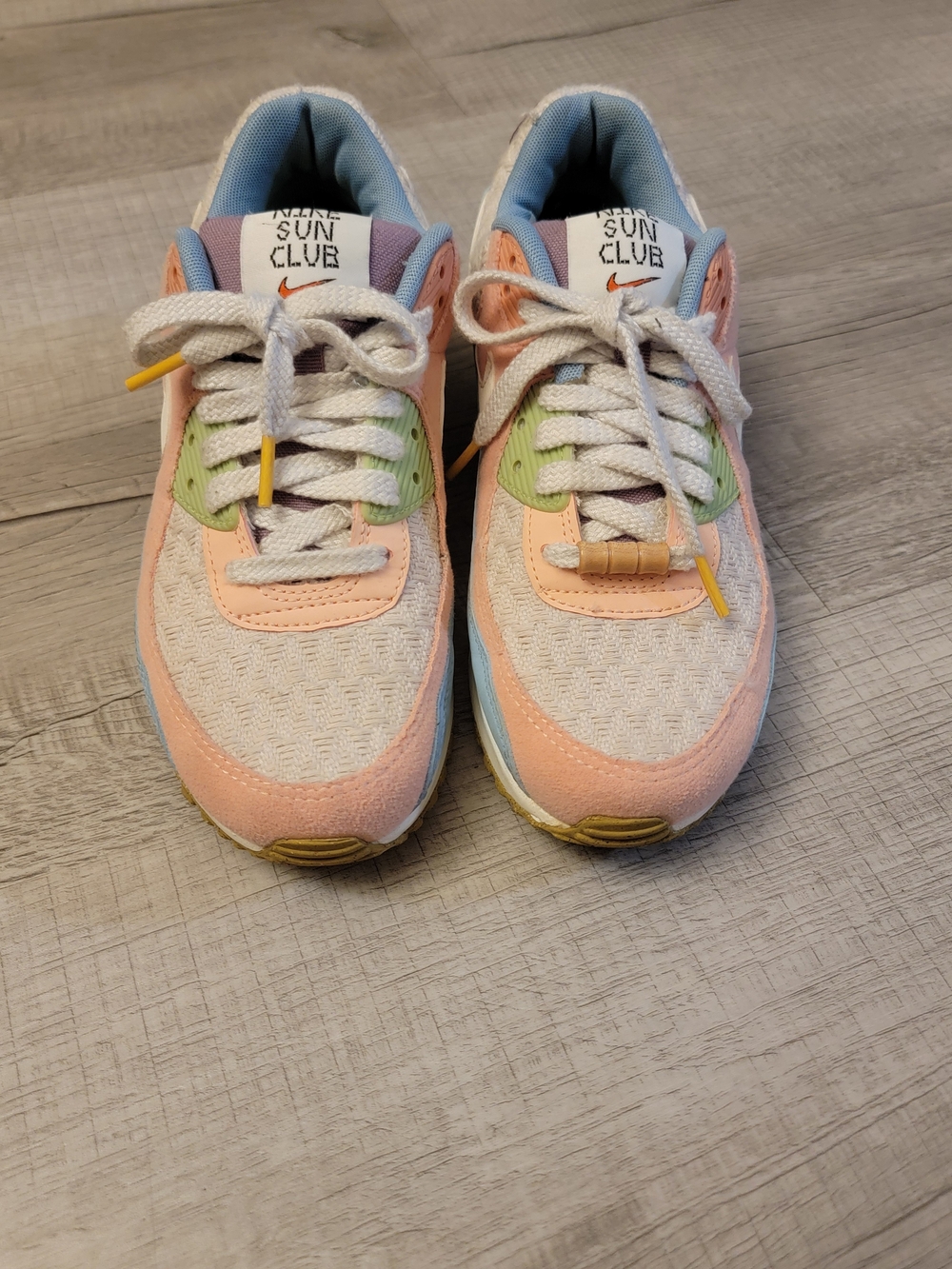 Nike Air Max 90 SE Sun Club Multicolor Blue Brown Sail DJ9997 100 Womens Size 8